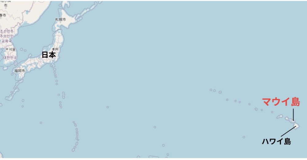 マウイ島の地図